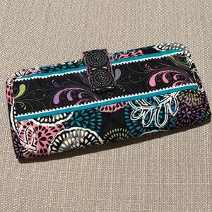 Quilted Floral Print Wallet
